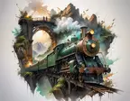steampunk-inspired-vintage-steam-locomotive-crossing-a-slender-iron-bridge-suspended-over-a-deep-gor